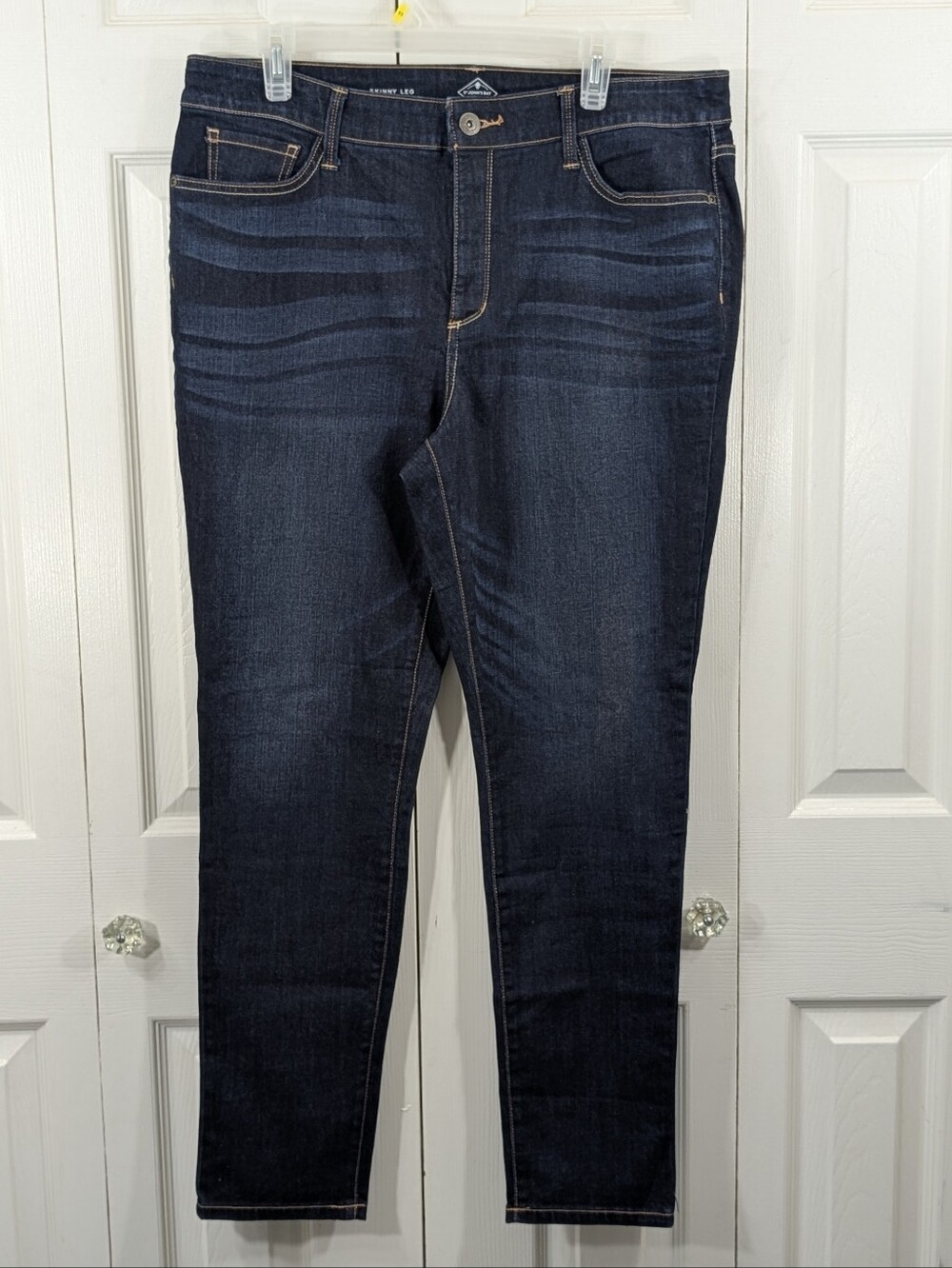St. John's Bay: Skinny Leg Dark Wash Jeans - Size 16